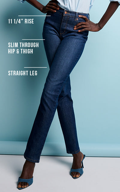 Gloria Vanderbilt Amanda Petite Average Supreme Stretch Blue Jeans